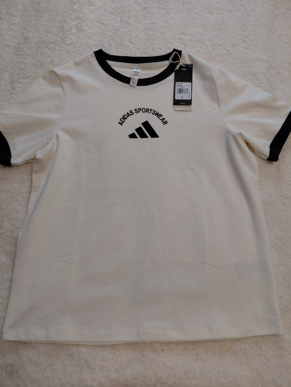 Offers Are Acep Adidas Sportswear Men's White Logo T-Shirt Size L NWT Asian Fit